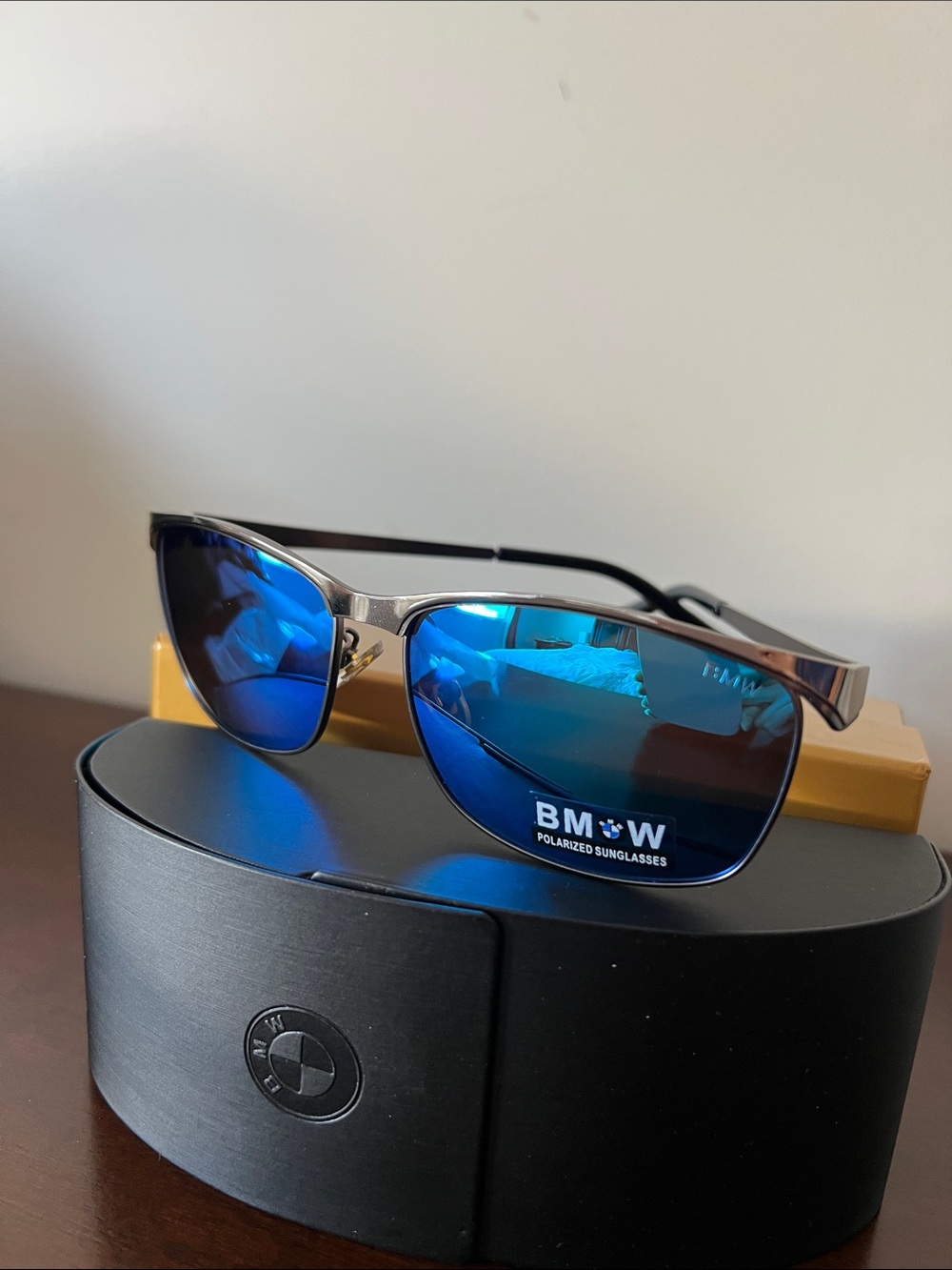BMW Men’s Polarized Blue Lens Sunglasses Brand New!